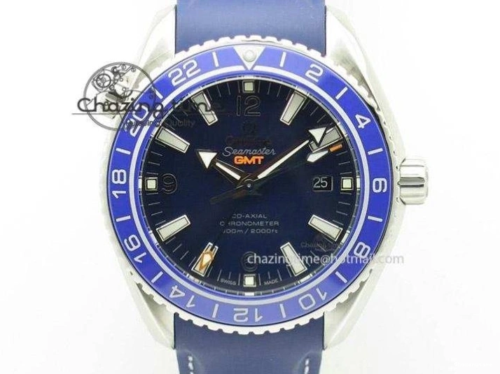 0312 Chic Planet Ocean 600M Co-Axial GMT 43.5mm VSF 1:1 Best Edition Black Dial Silver Markers on SS Bracelet A8605 Super Clone 8025